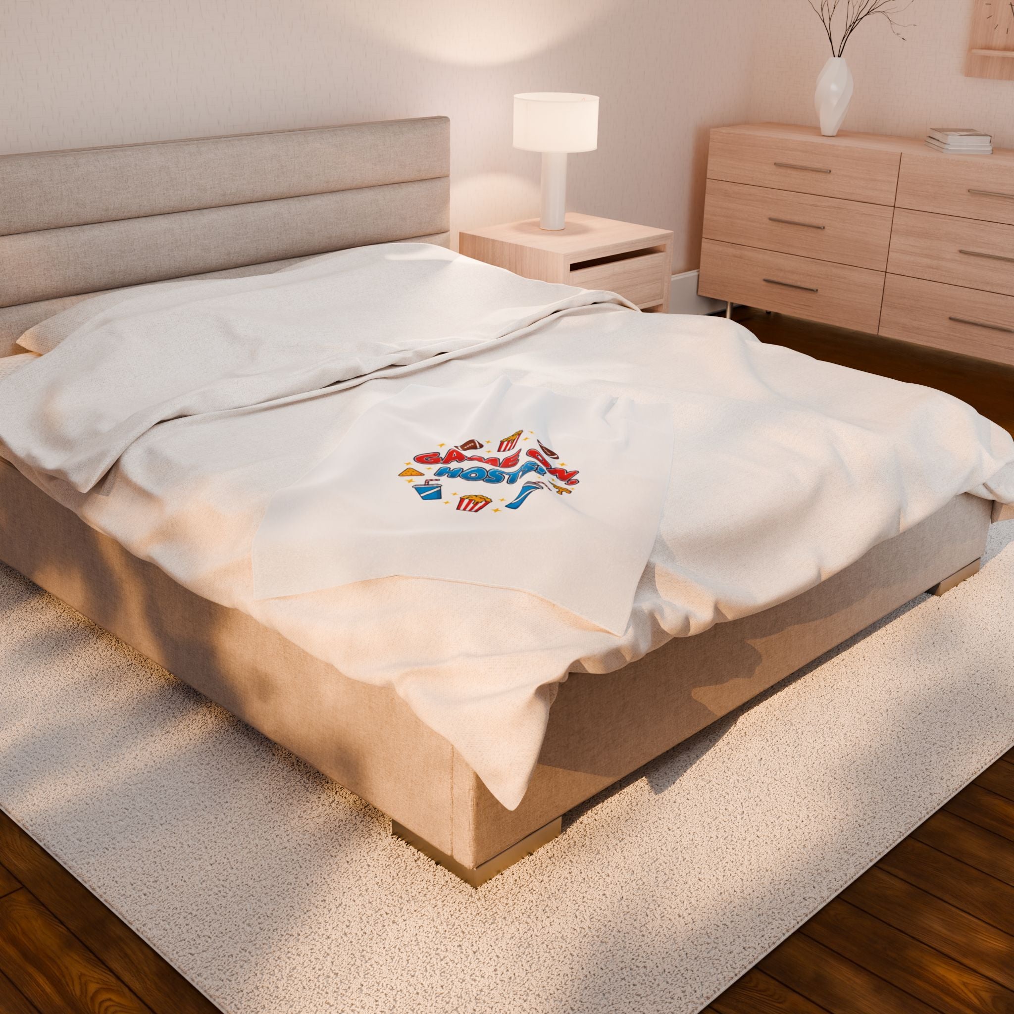 Game On Hosts Plush Blanket | Game Day Humor, Super Bowl Party