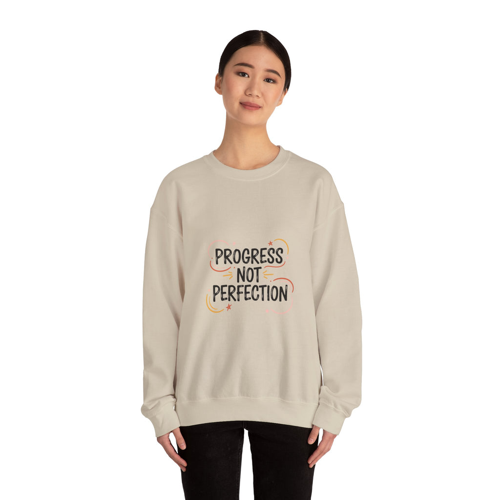 Progress Not Perfection Sweatshirt | handwritten marker font, brush script style