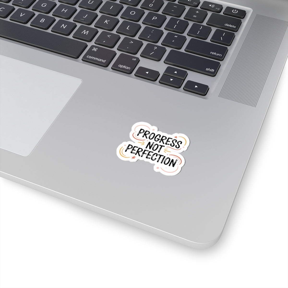 Progress Not Perfection Sticker | Handwritten Marker Brush Script, Positive Mantra