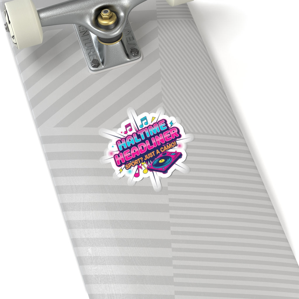 Halftime Headliner Kiss-Cut Stickers | neon concert halftime meme, big game music joke