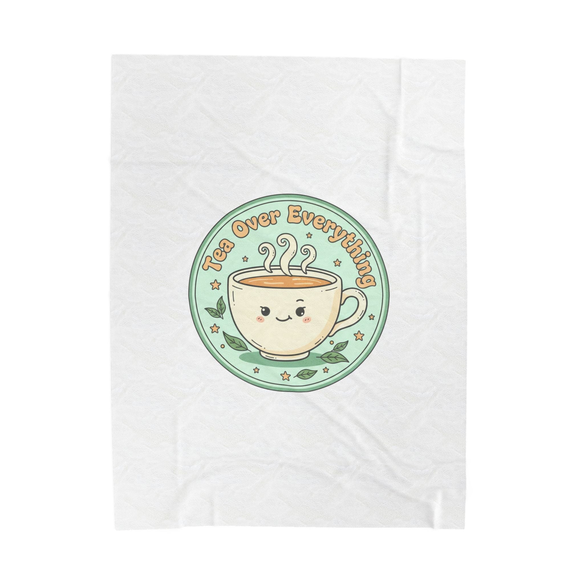 Tea Over Everything Plush Blanket | tea lover, beverage humor