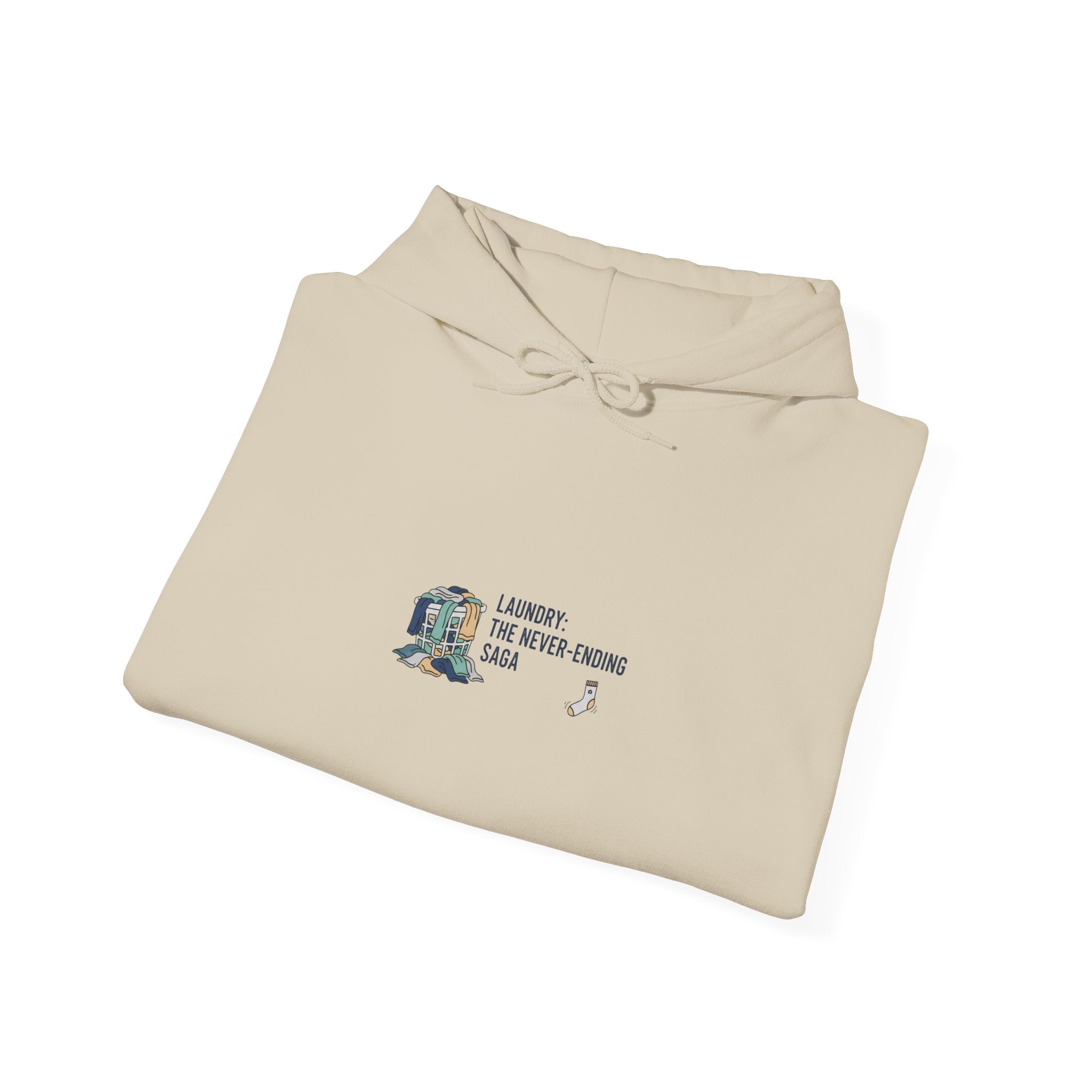 Never Folded Hoodie | laundry pile humor, lazy laundry design