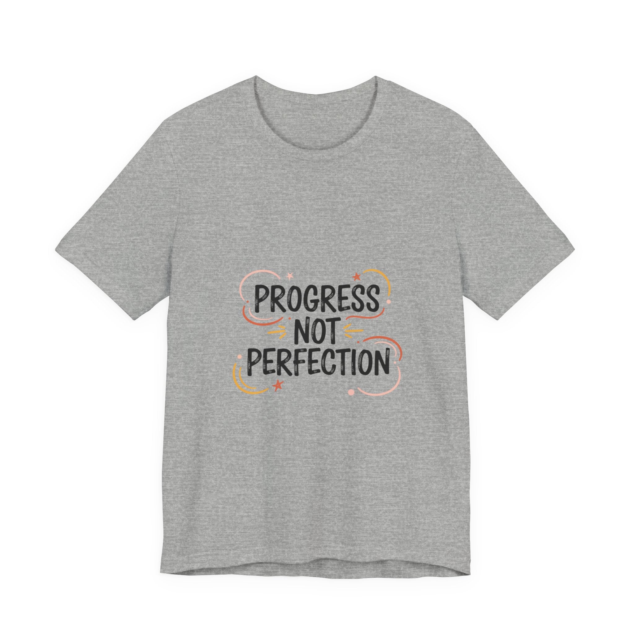 Progress Not Perfection Tee | marker font shirt, brush script tee