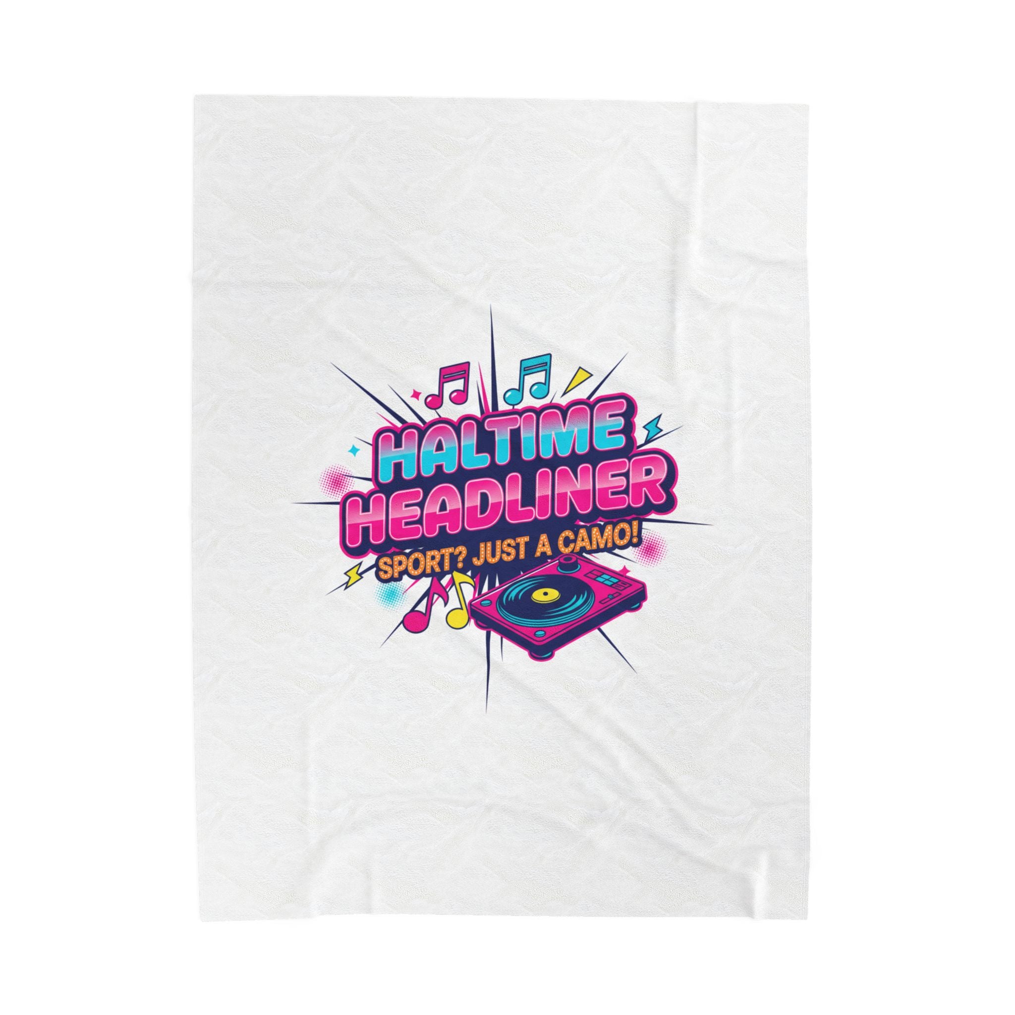 Halftime Headliner Velveteen Plush Blanket | neon concert halftime meme
