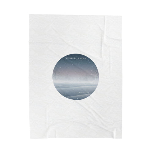 Blue Hour Winter Circle, Velveteen Blanket | twilight aesthetic, moody winter