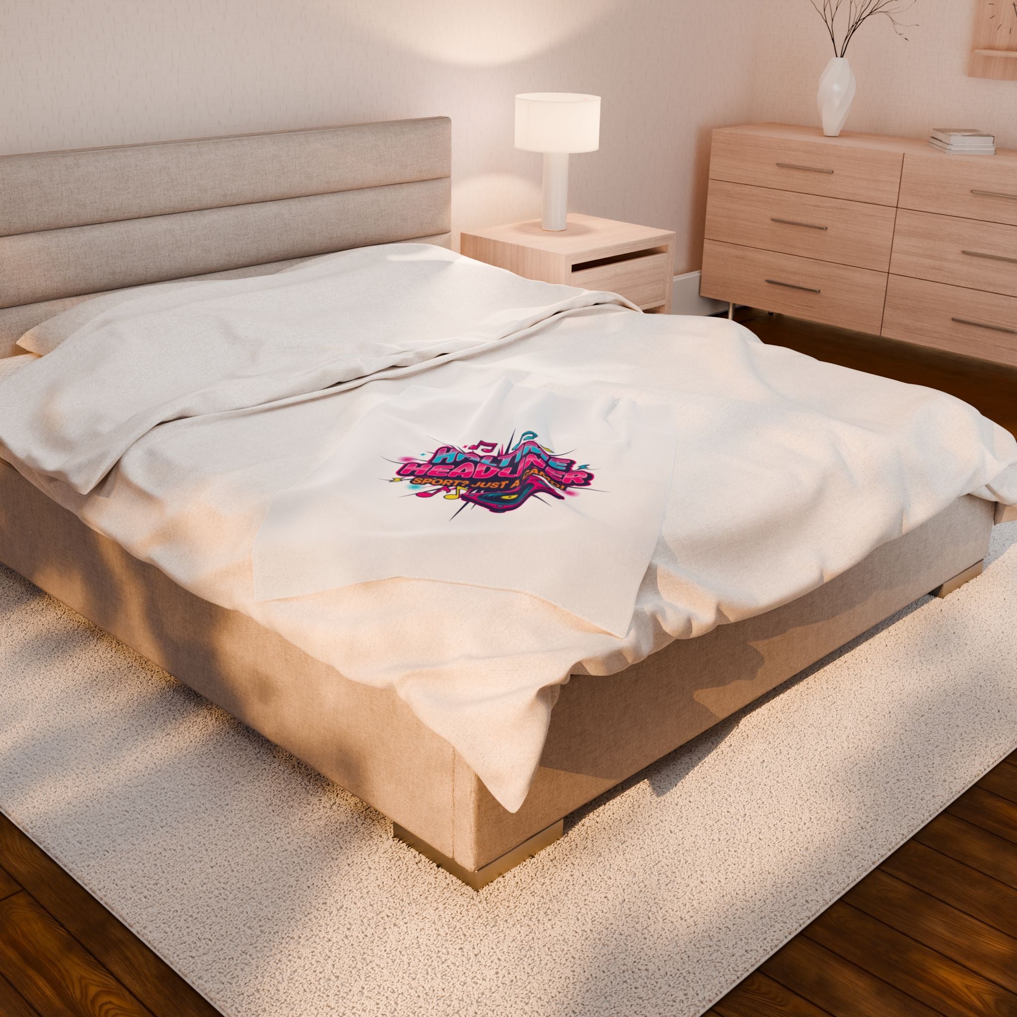 Halftime Headliner Velveteen Plush Blanket | neon concert halftime meme