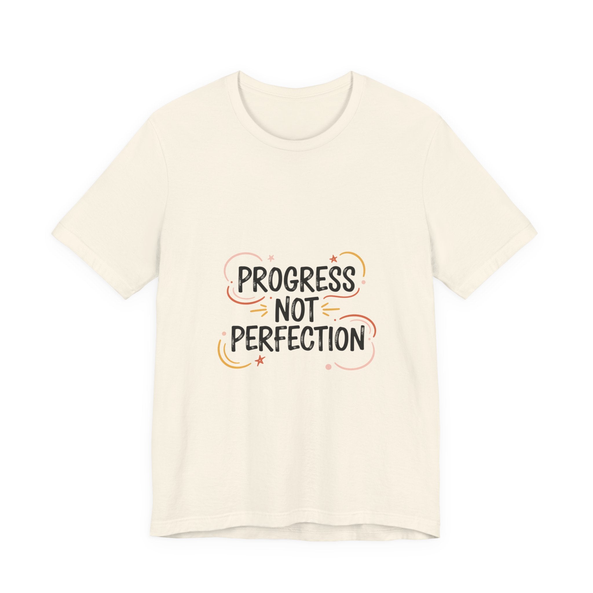 Progress Not Perfection Tee | marker font shirt, brush script tee