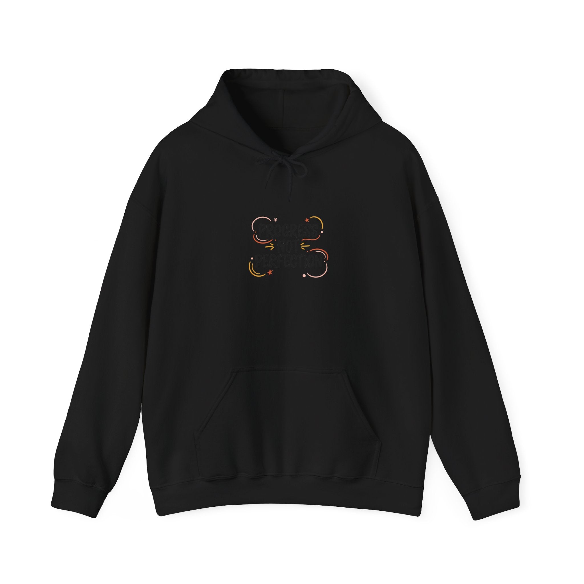Progress Not Perfection Hoodie | handwritten marker font, brush script style