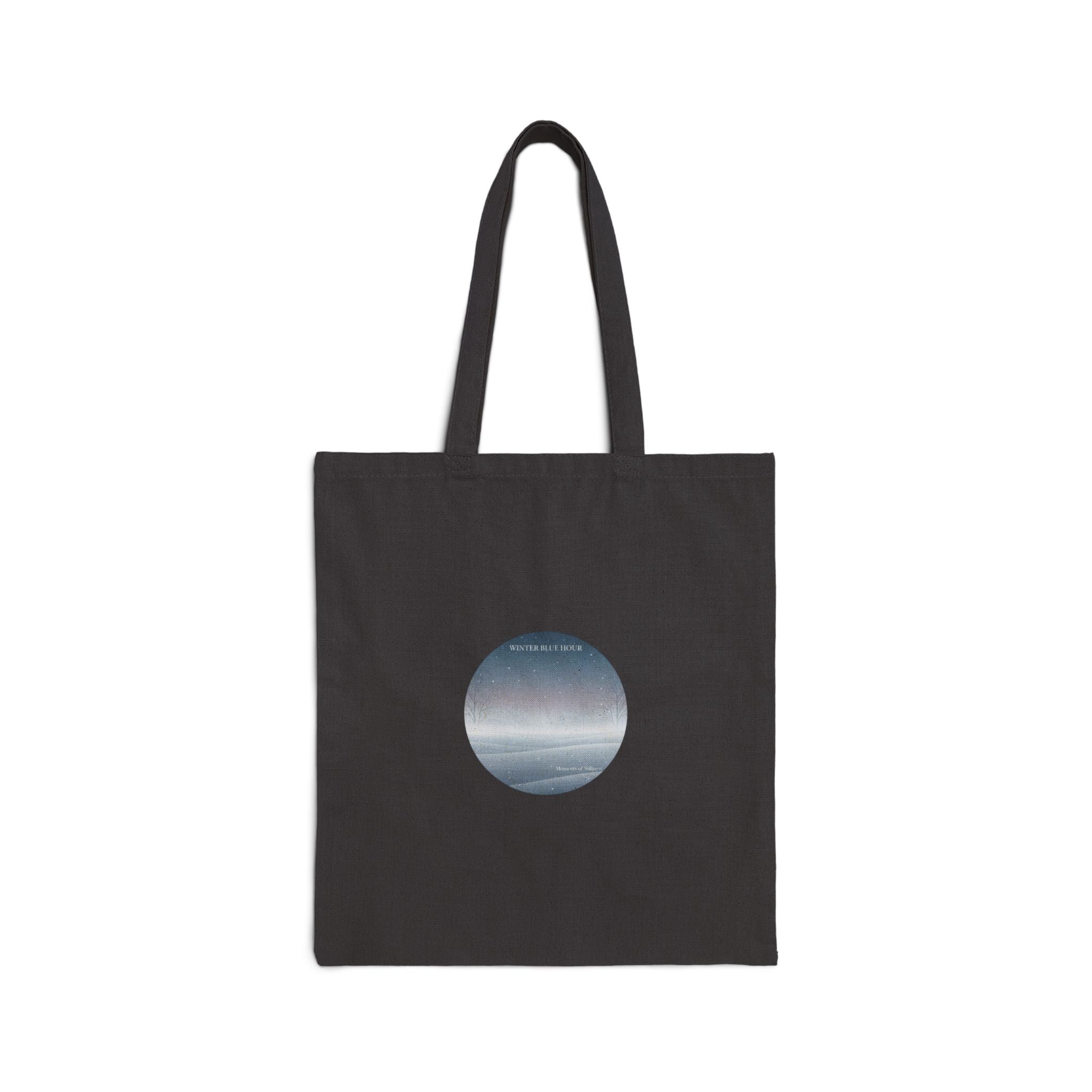 Blue Hour Winter Circle Tote | twilight aesthetic, soft-focus night