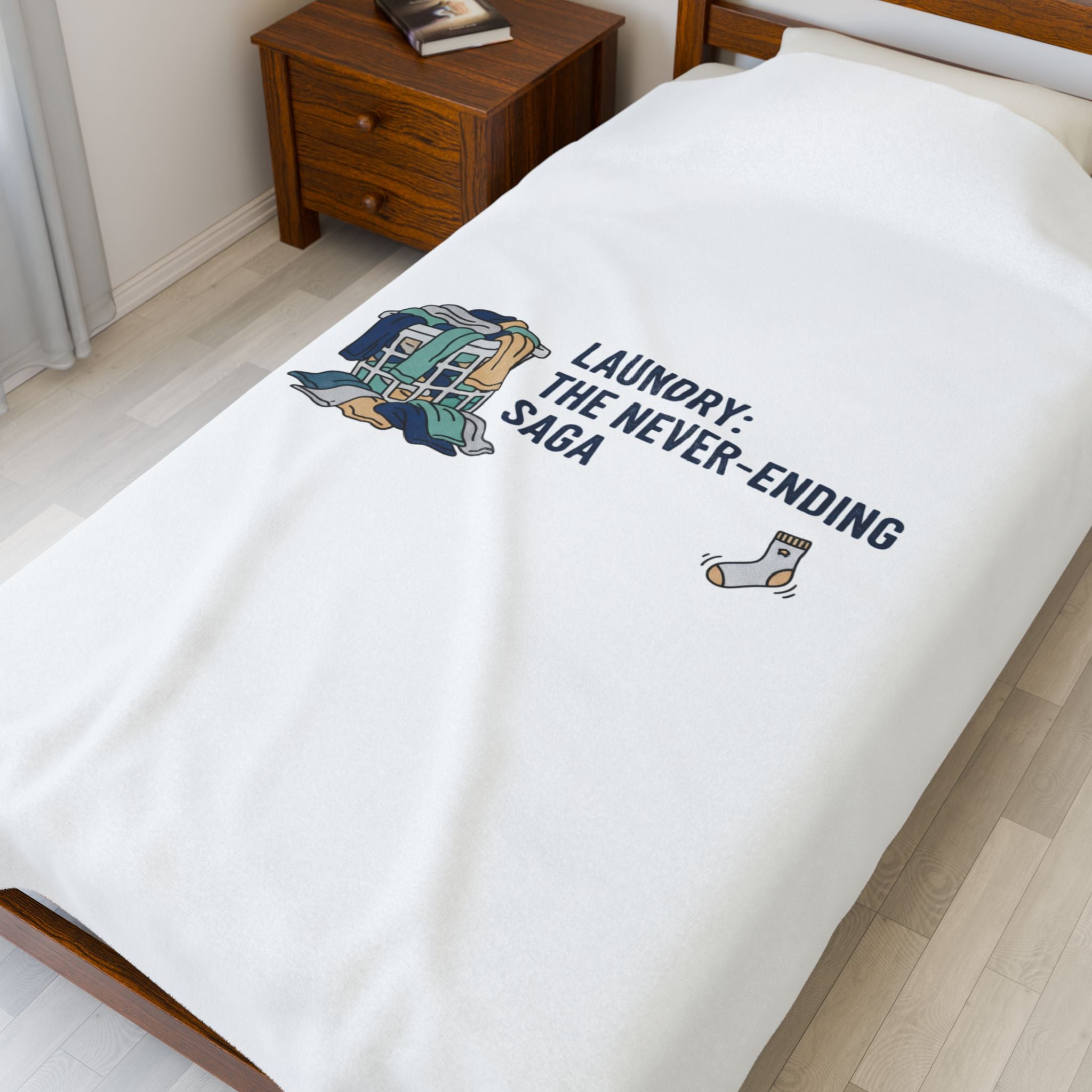 Laundry: The Never-Ending Saga Blanket | laundry pile humor, lazy laundry design