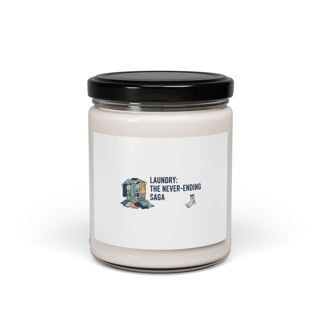 Laundry: The Never-Ending Saga Candle | laundry pile humor, lazy laundry design
