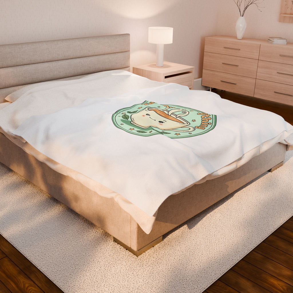 Tea Over Everything Plush Blanket | tea lover, beverage humor