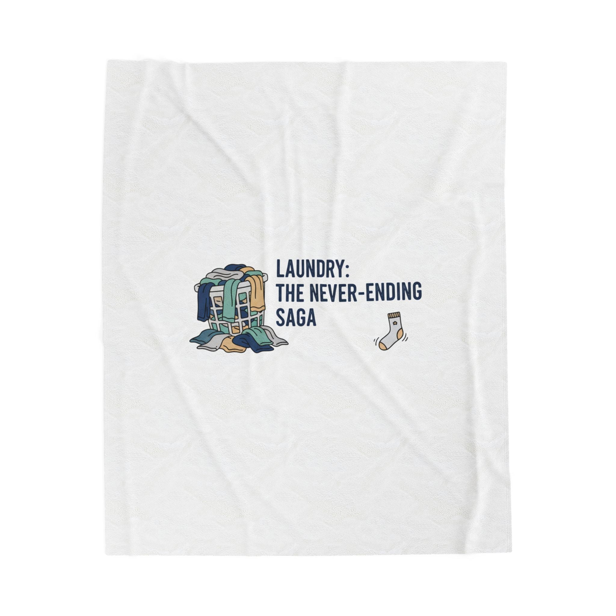 Laundry: The Never-Ending Saga Blanket | laundry pile humor, lazy laundry design