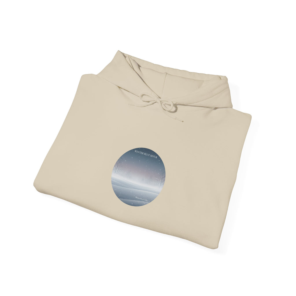 Blue Hour Winter Circle, Hoodie | twilight aesthetic, moody winter