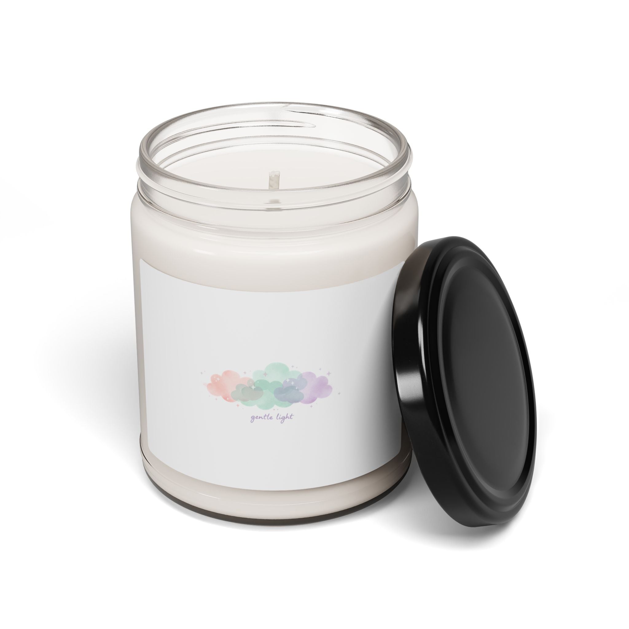Dreamy Pastel Gradient Cloud Candle, Soy Candle | Pastel Winter Design