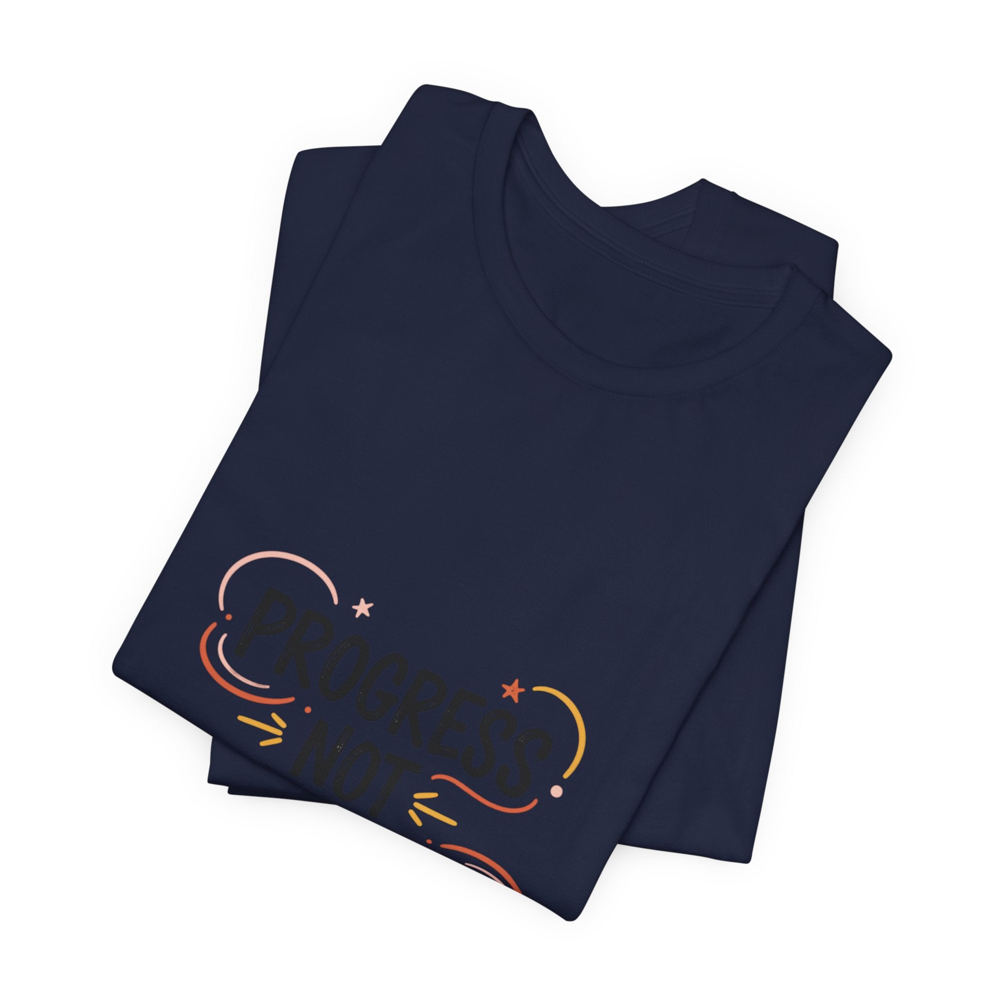 Progress Not Perfection Tee | marker font shirt, brush script tee
