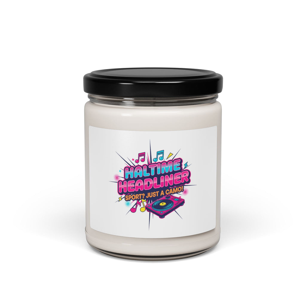 Halftime Headliner Soy Candle | Big Game Music Joke, Neon Concert Vibes
