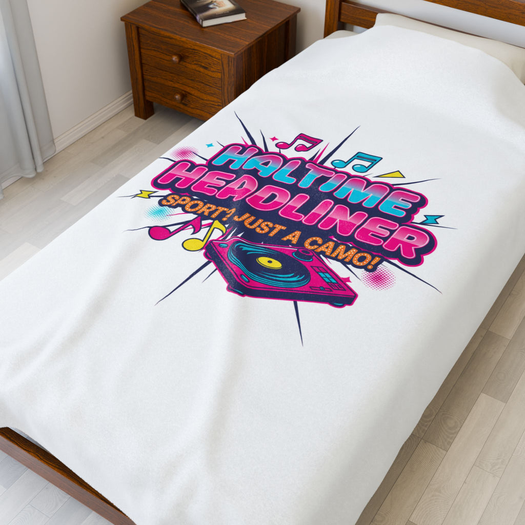 Halftime Headliner Velveteen Plush Blanket | neon concert halftime meme