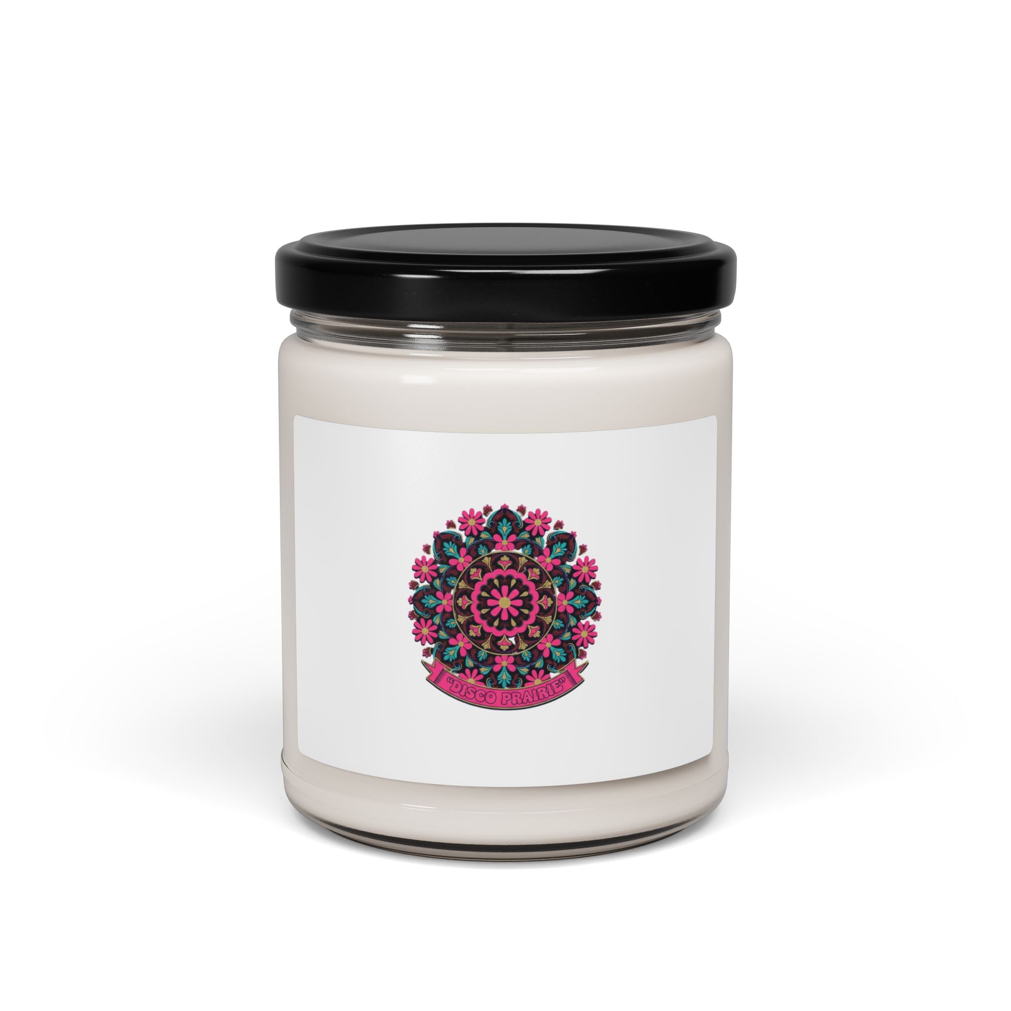 Disco Florals Paisley Candle | Soy 9oz, 70s Revival Retro Party Print