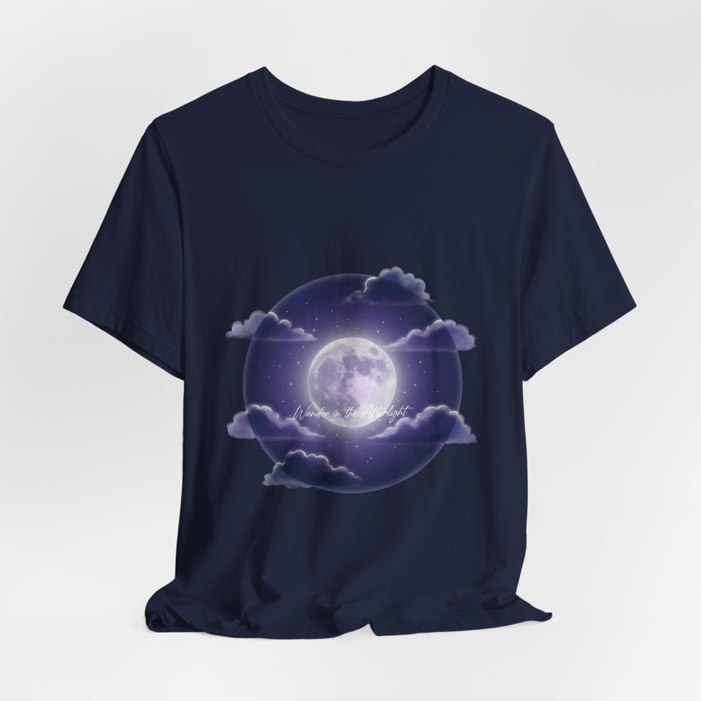 Luminous Moon Nightscape Tee | Afterlight Atmospheric, Cosmic Floral