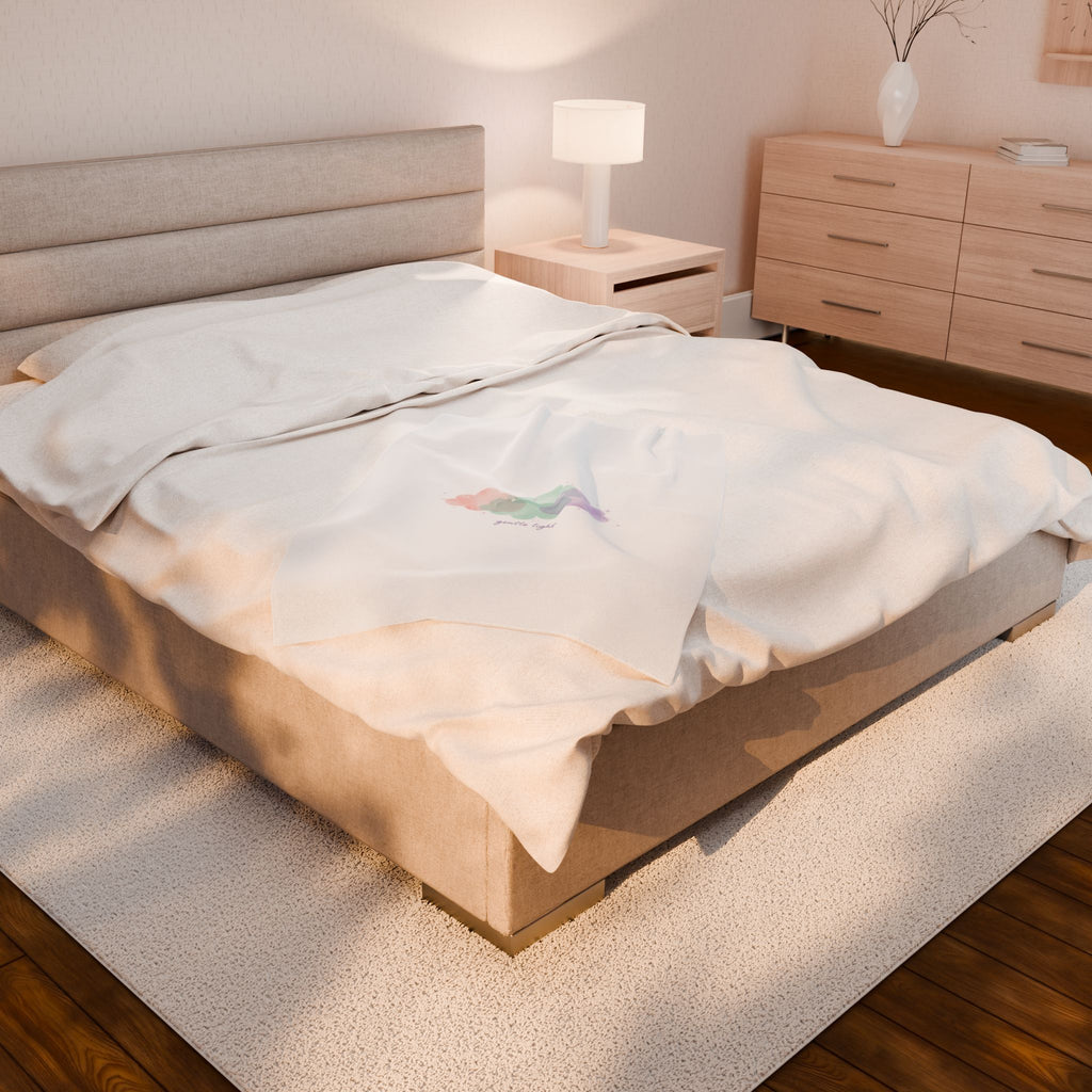 dreamy pastel cloud gradient Velveteen Plush Blanket | pastel winter design, soft spring vibe