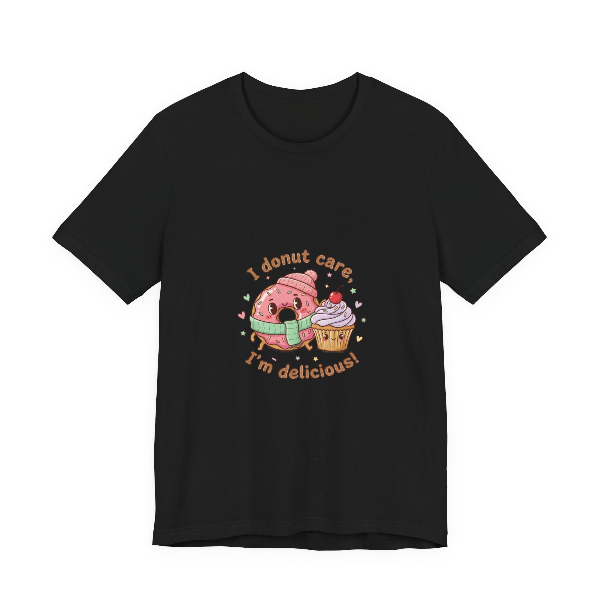 I Donut Care I'm Delicious, Donut Pun Tee | Food Pun Shirt