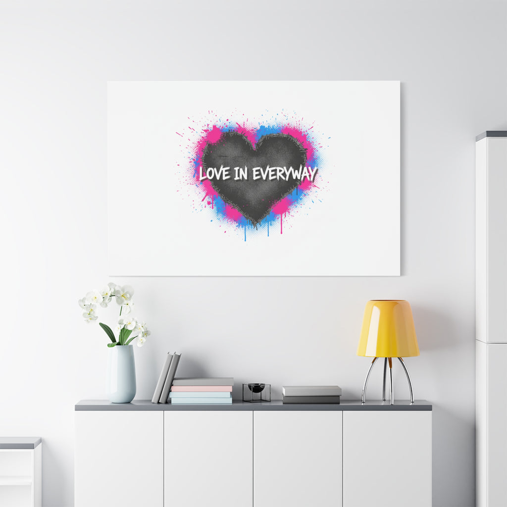 Love in Everyway Heart Canvas | Soft Grunge Hearts, Punk Heart Poster