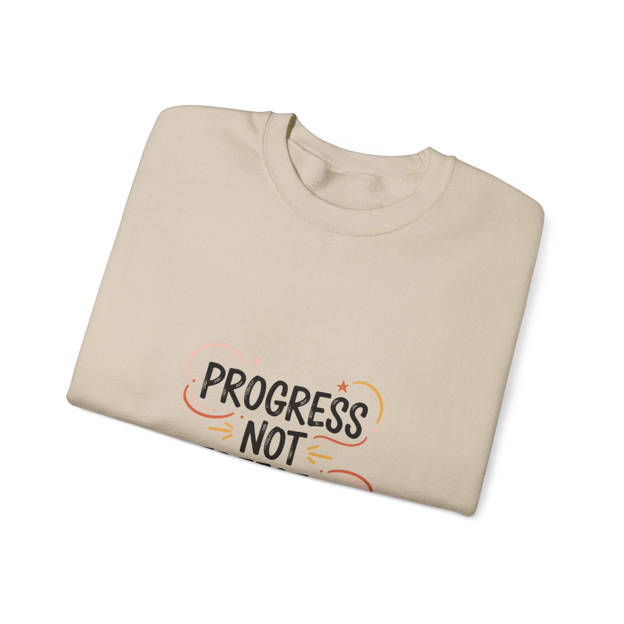 Progress Not Perfection Sweatshirt | handwritten marker font, brush script style