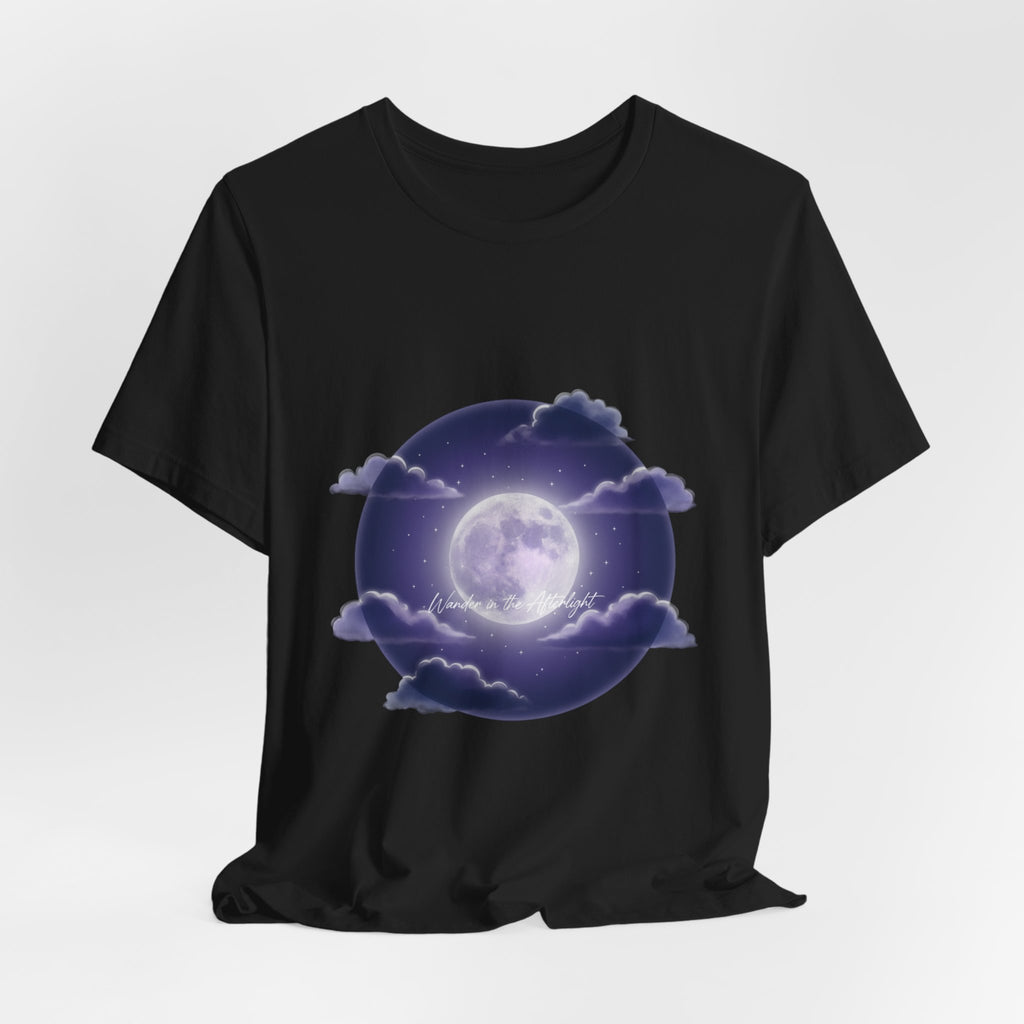 Luminous Moon Nightscape Tee | Afterlight Atmospheric, Cosmic Floral