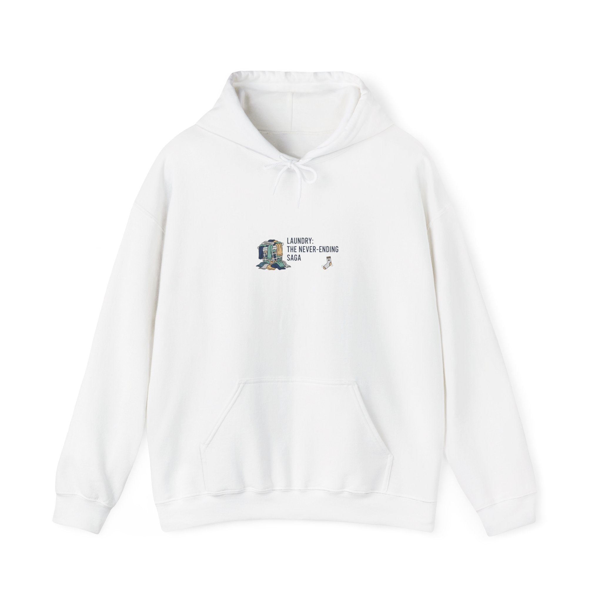 Never Folded Hoodie | laundry pile humor, lazy laundry design