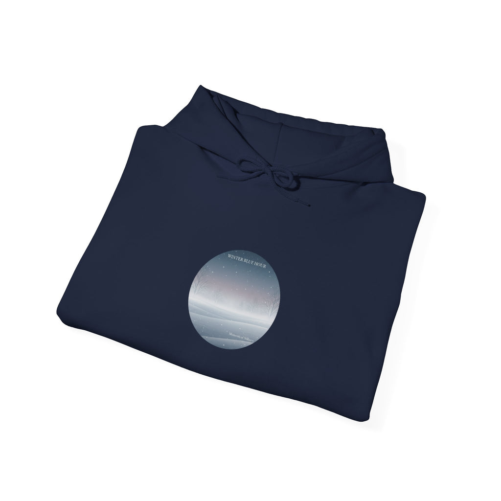 Blue Hour Winter Circle, Hoodie | twilight aesthetic, moody winter