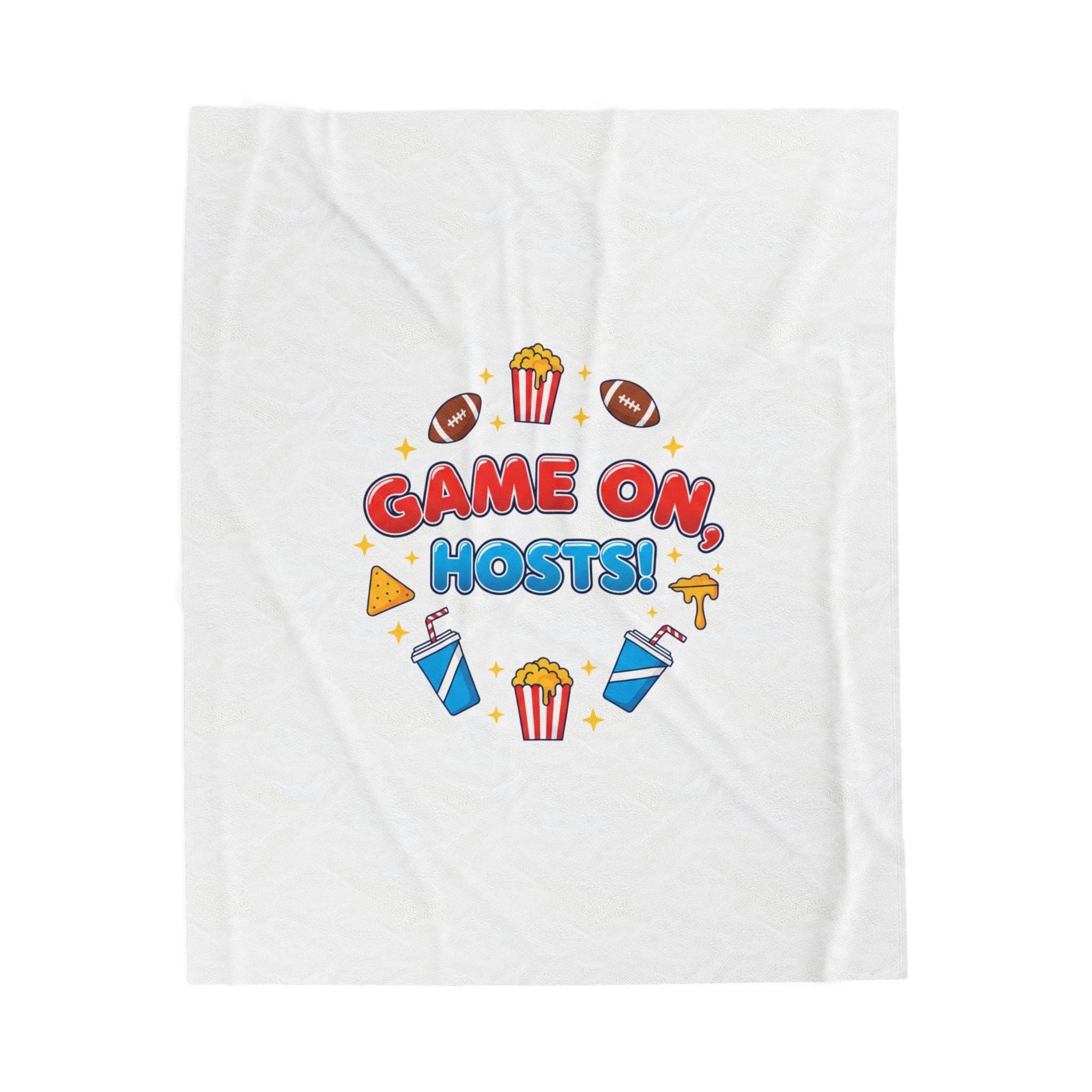 Game On Hosts Plush Blanket | Game Day Humor, Super Bowl Party