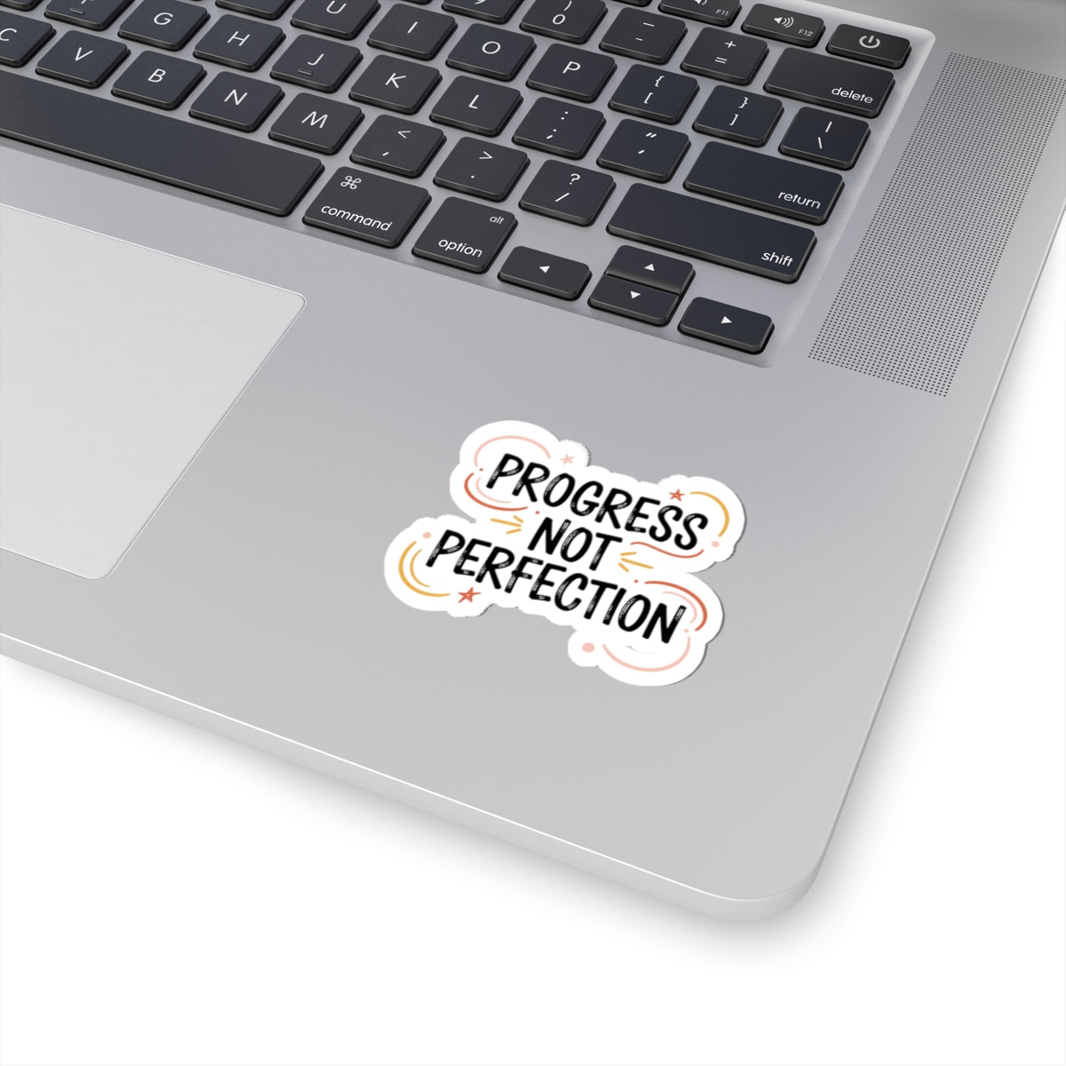 Progress Not Perfection Sticker | Handwritten Marker Brush Script, Positive Mantra