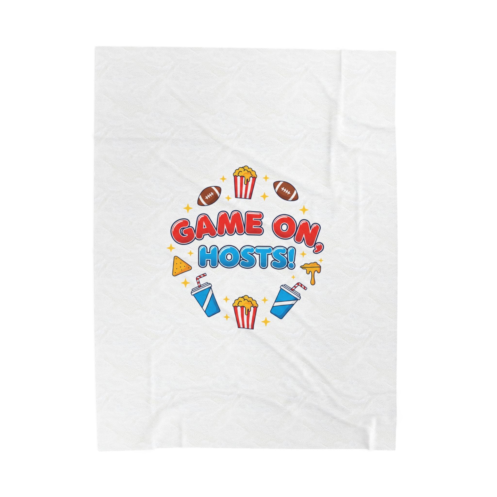 Game On Hosts Plush Blanket | Game Day Humor, Super Bowl Party