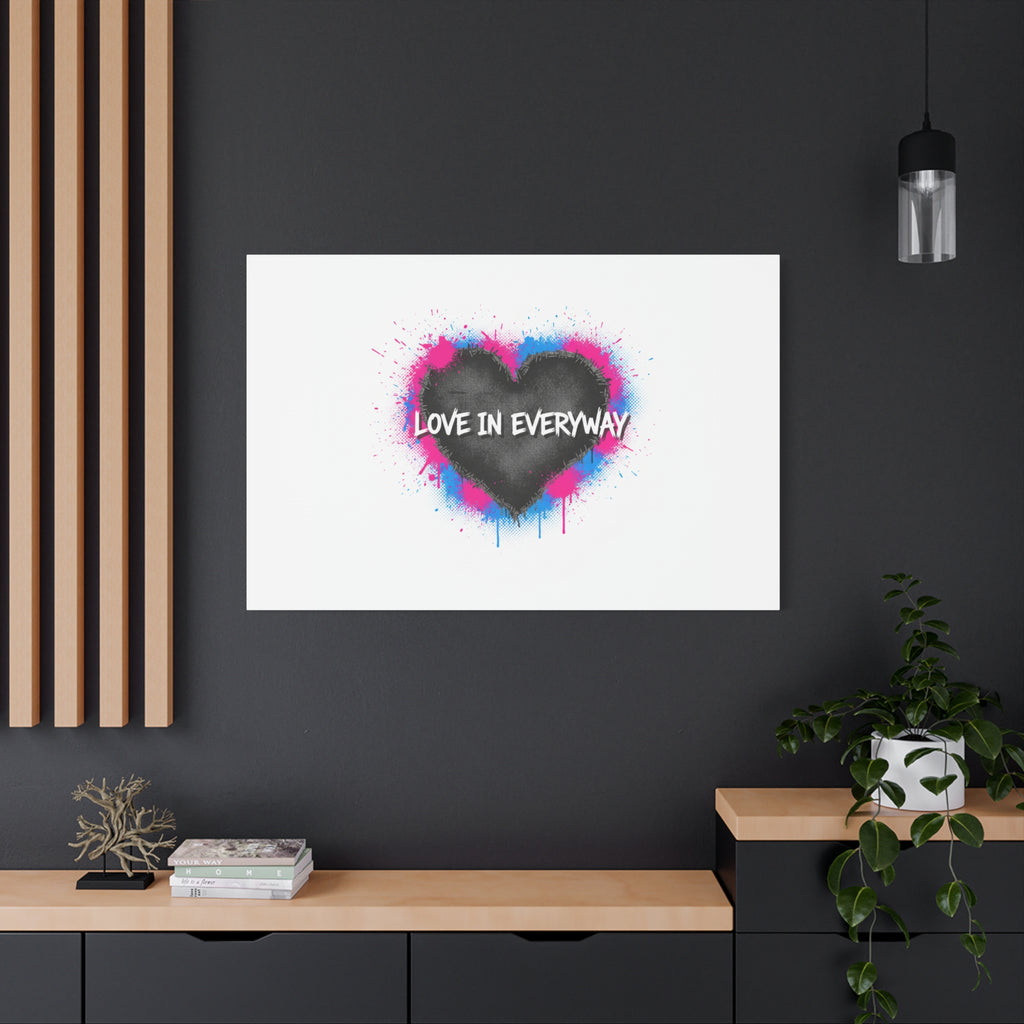 Love in Everyway Heart Canvas | Soft Grunge Hearts, Punk Heart Poster