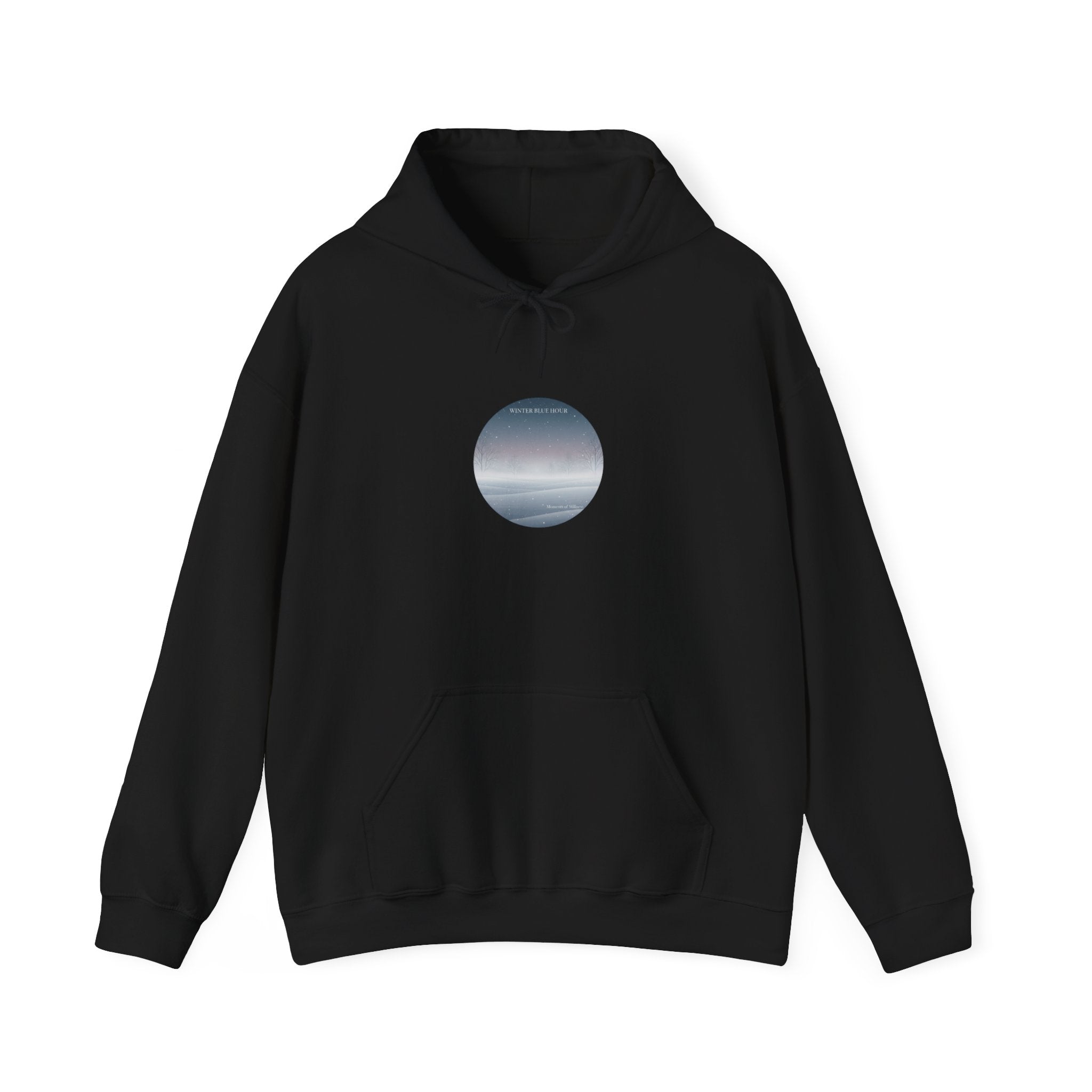 Blue Hour Winter Circle, Hoodie | twilight aesthetic, moody winter