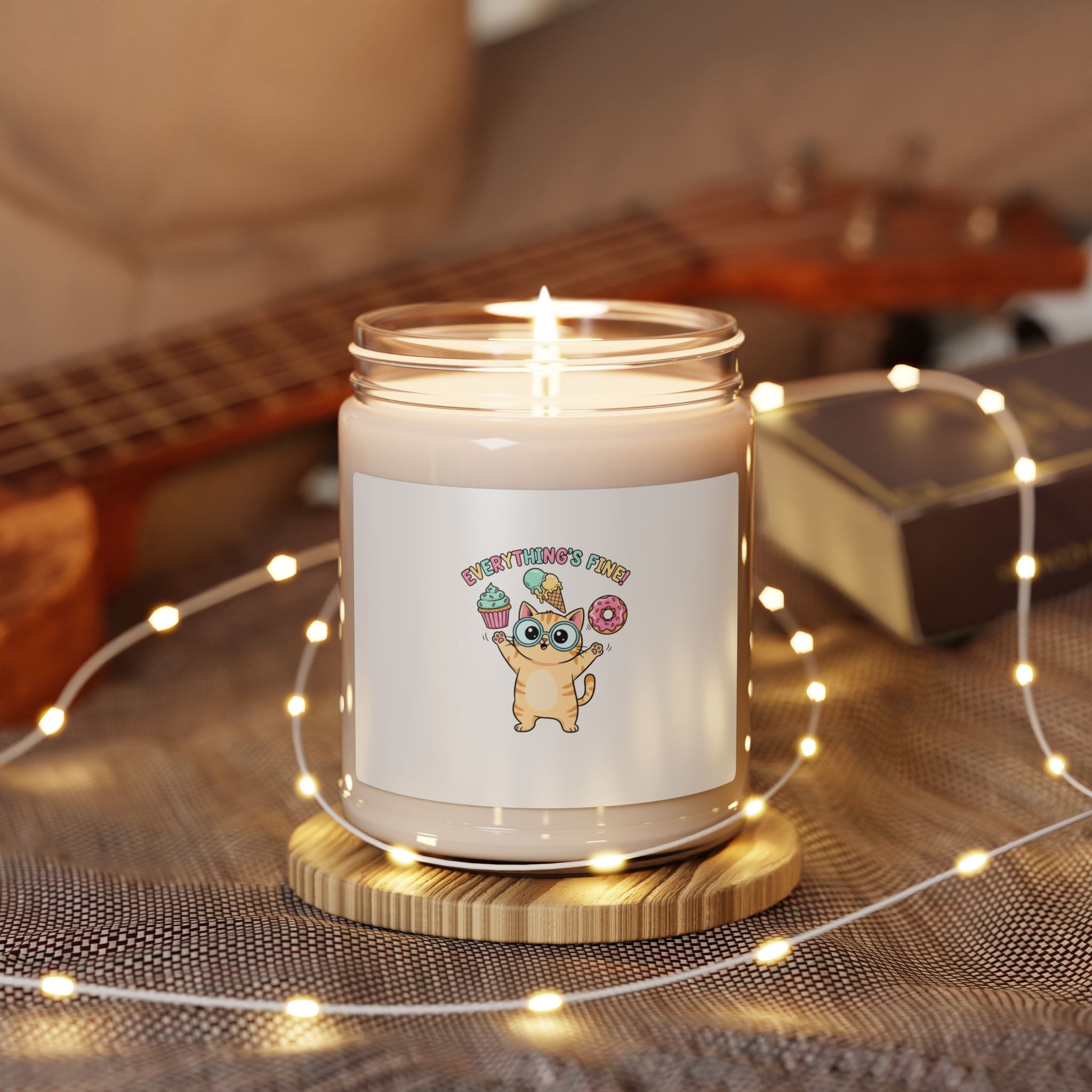 Cute Chaos Cat Candle | mildly unhinged cute, whimsical weird soy candle
