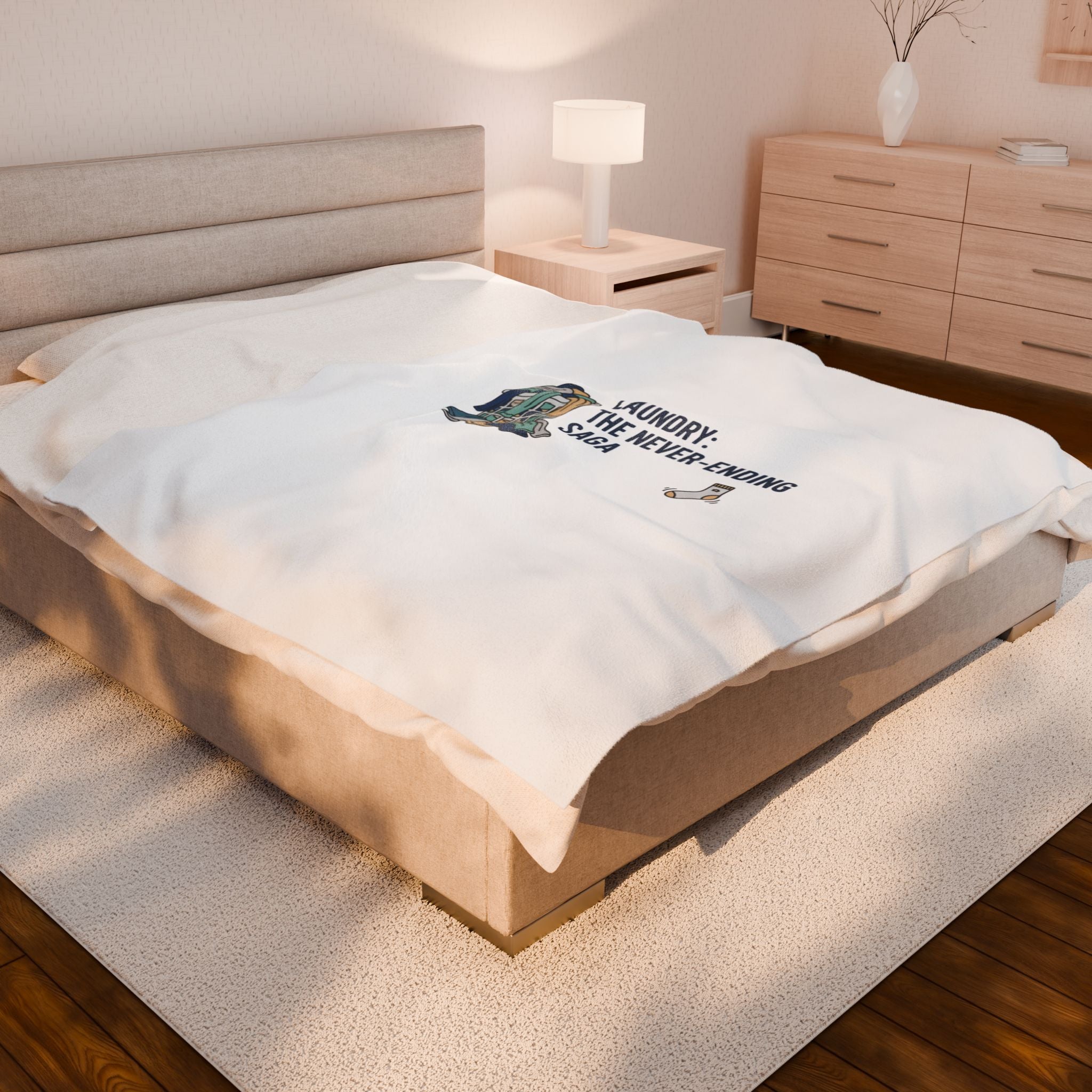 Laundry: The Never-Ending Saga Blanket | laundry pile humor, lazy laundry design
