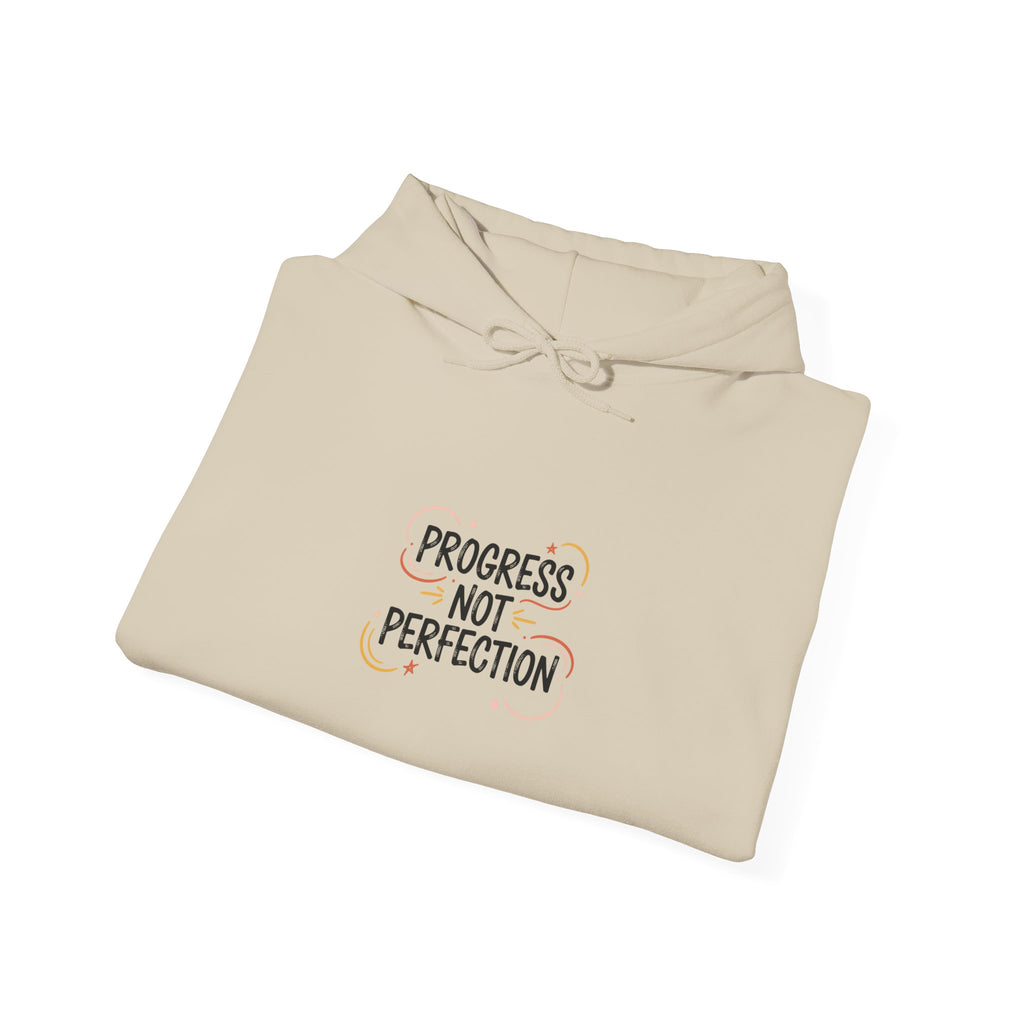 Progress Not Perfection Hoodie | handwritten marker font, brush script style