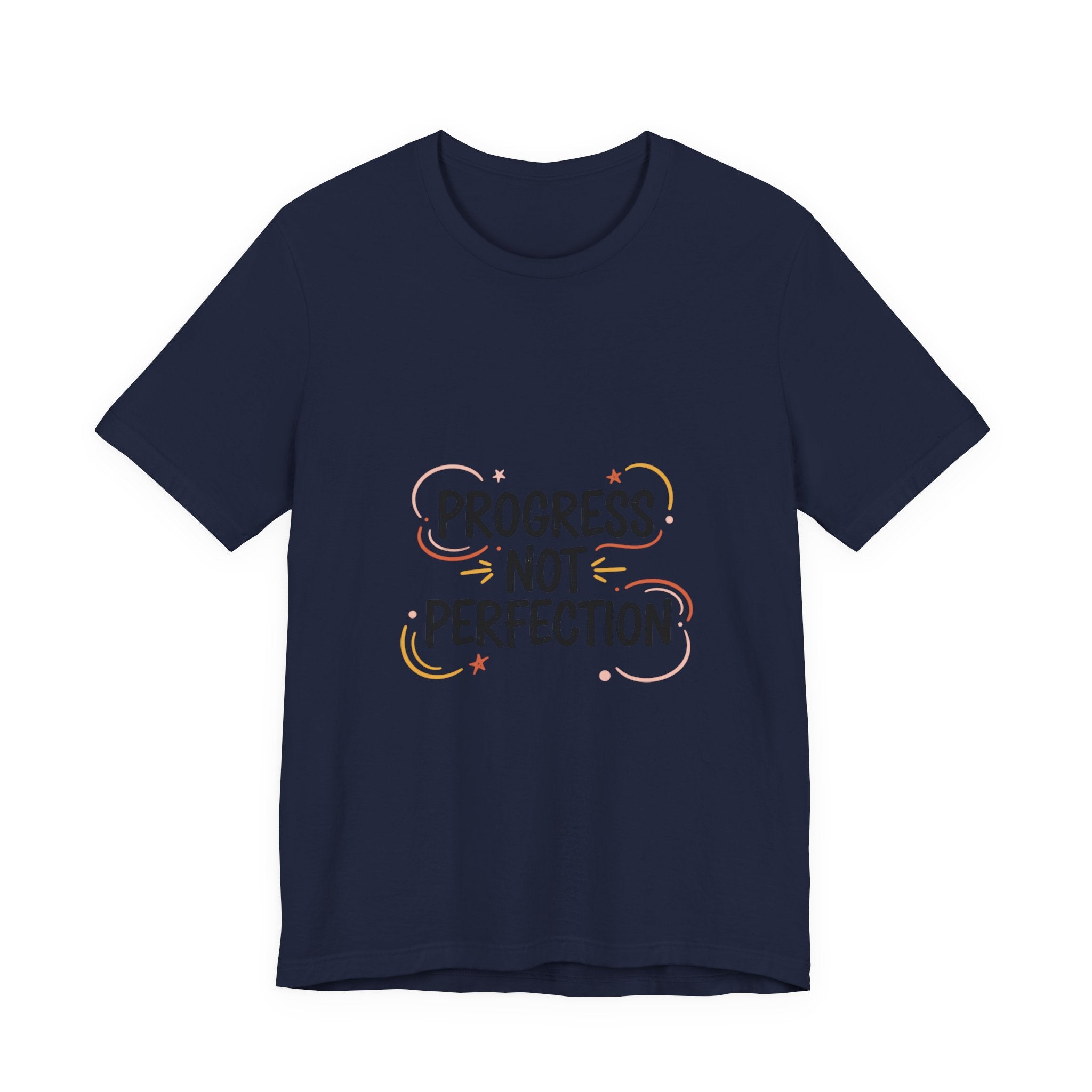 Progress Not Perfection Tee | marker font shirt, brush script tee