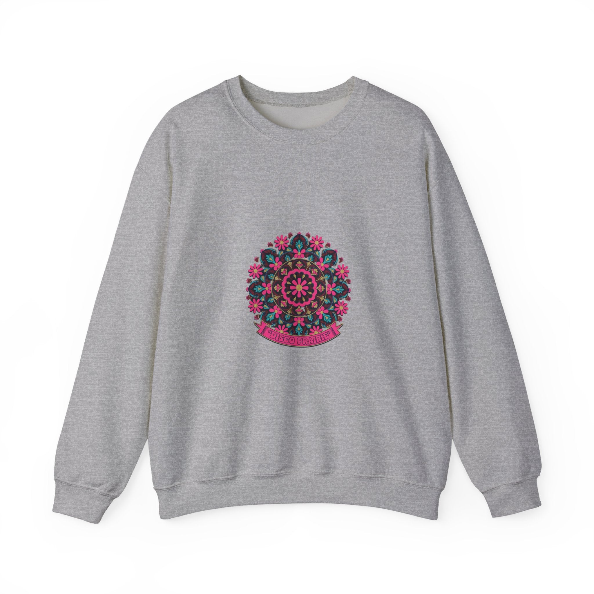 Disco Floral Paisley Mandala Crewneck Sweatshirt | 70s Revival Retro Party