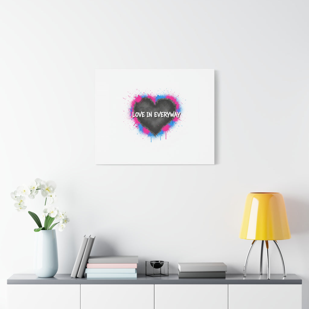 Love in Everyway Heart Canvas | Soft Grunge Hearts, Punk Heart Poster