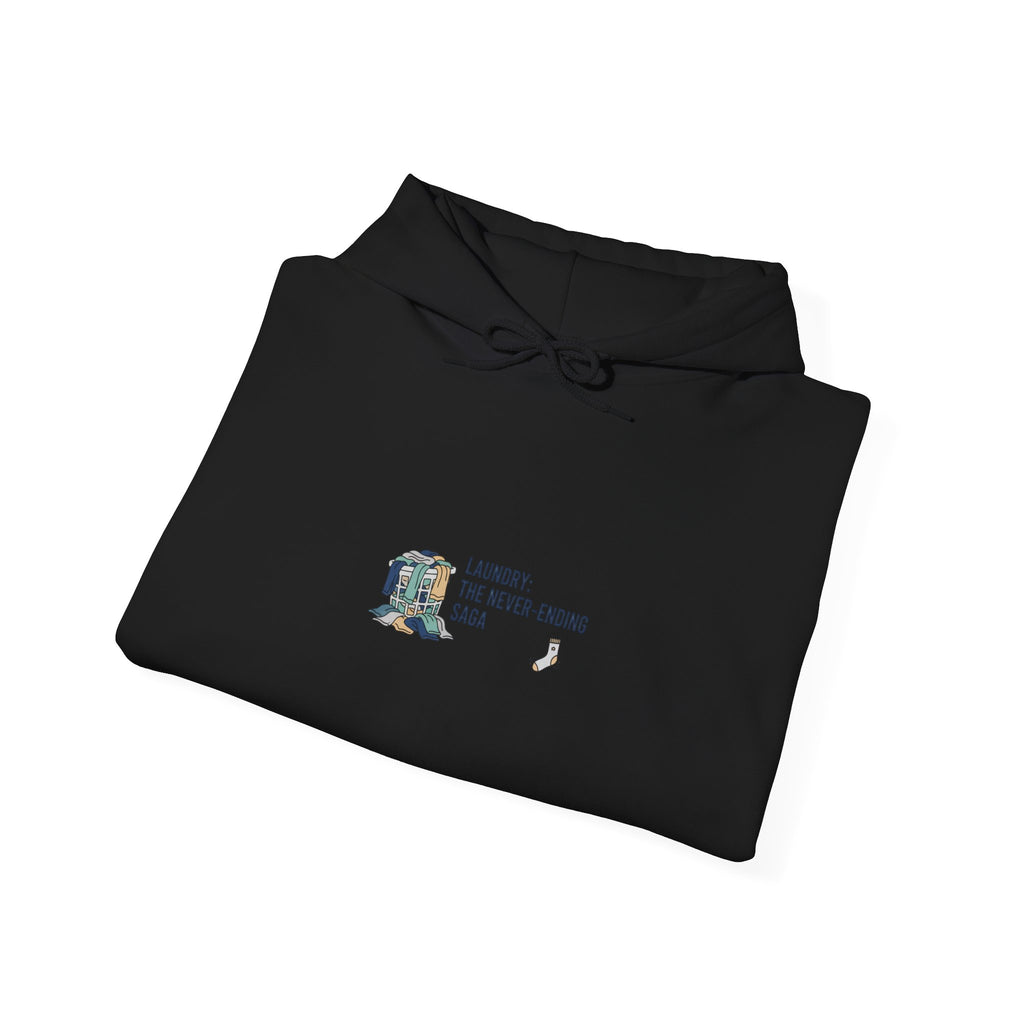 Never Folded Hoodie | laundry pile humor, lazy laundry design