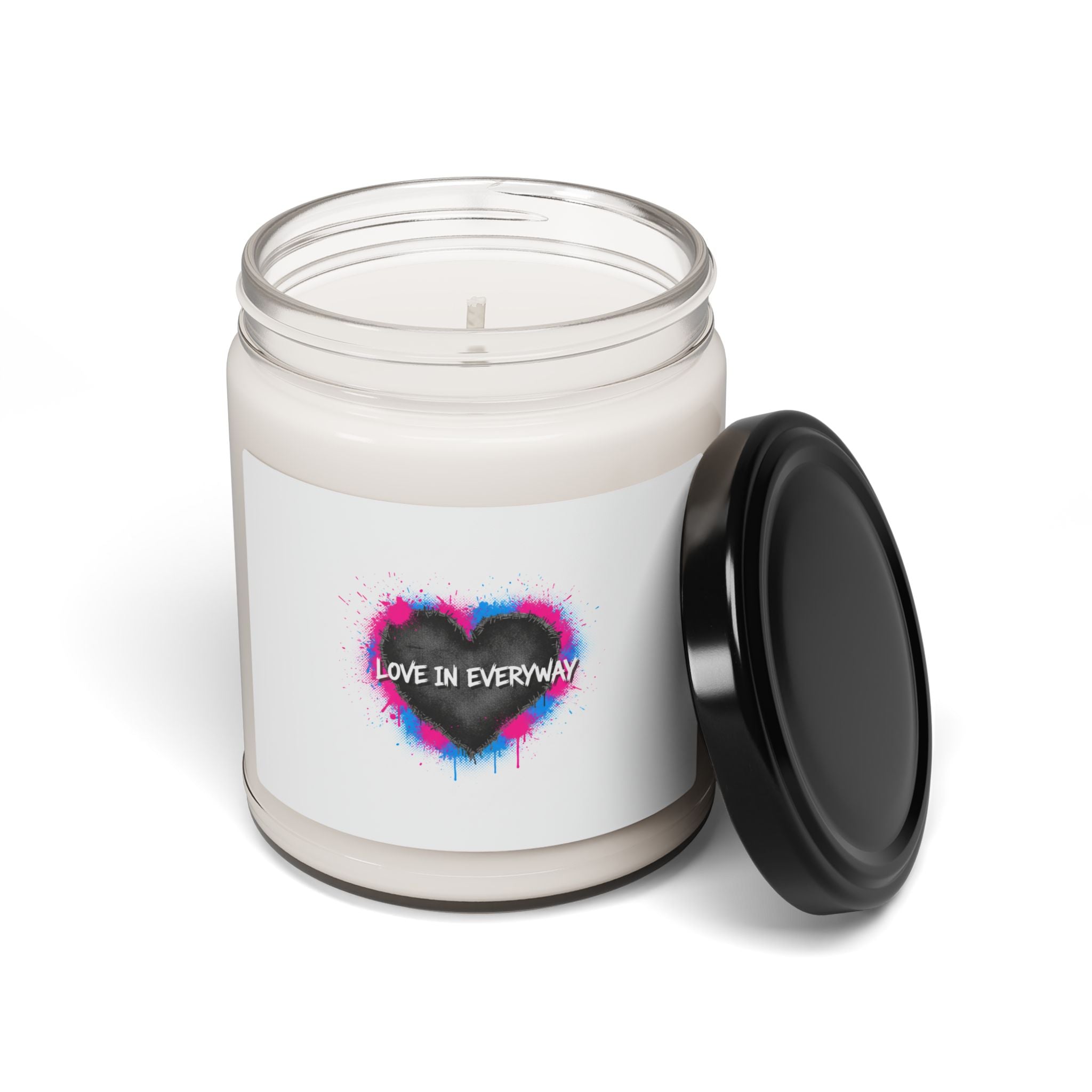 Grunge Heart Graffiti Candle | Soy Candle, Distressed Punk Love