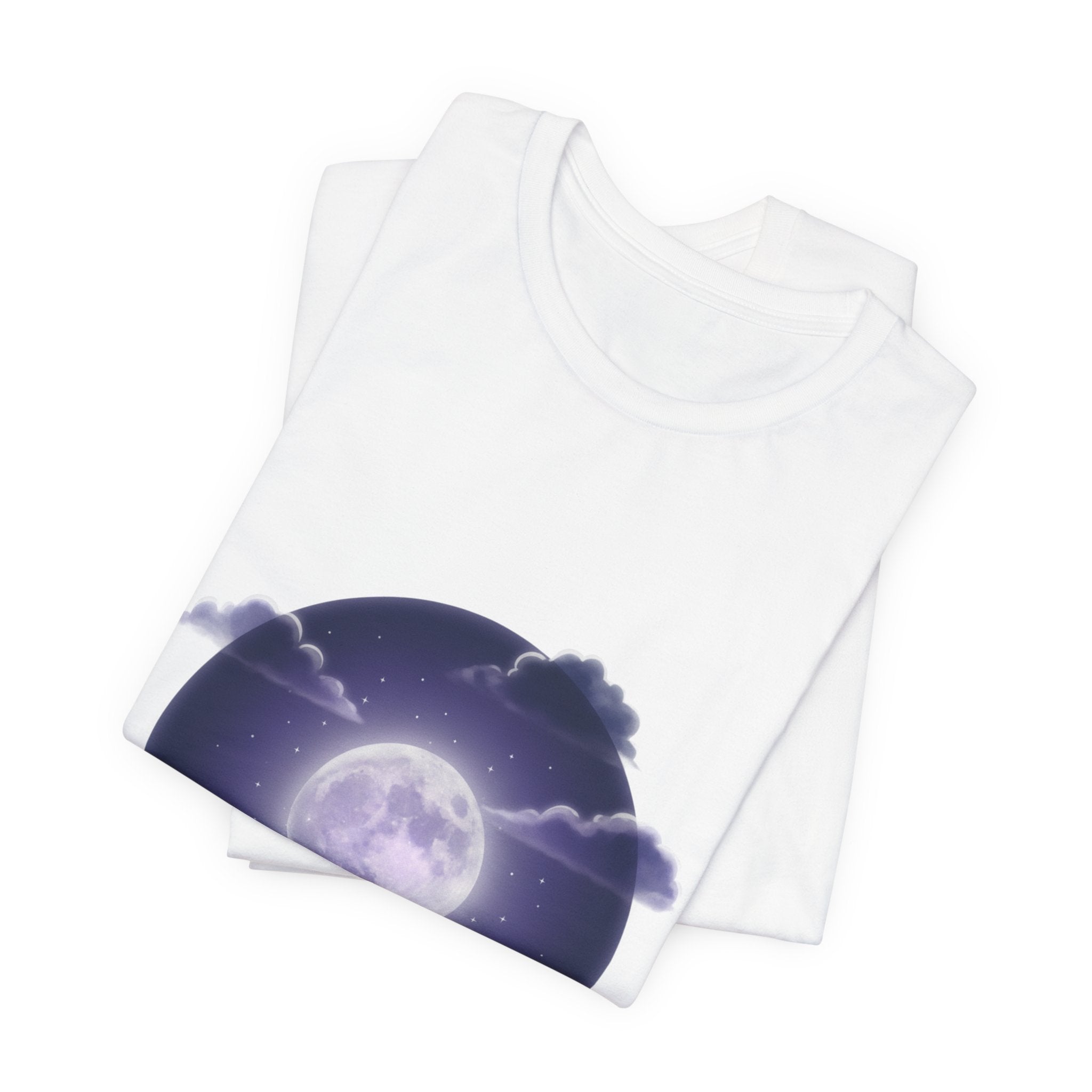 Luminous Moon Nightscape Tee | Afterlight Atmospheric, Cosmic Floral