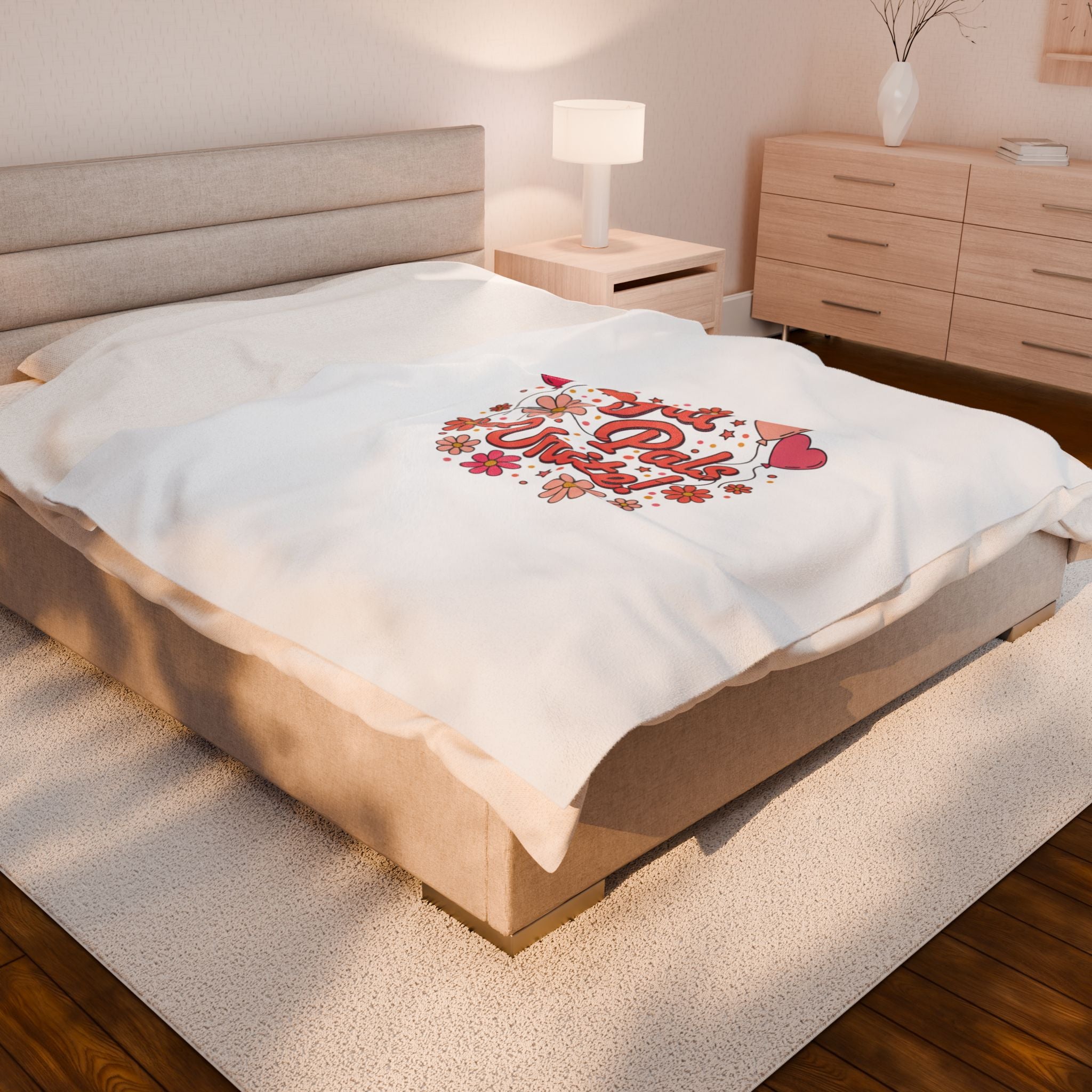 Gal Pals Unite Plush Blanket | Galentine’s design, female friendship