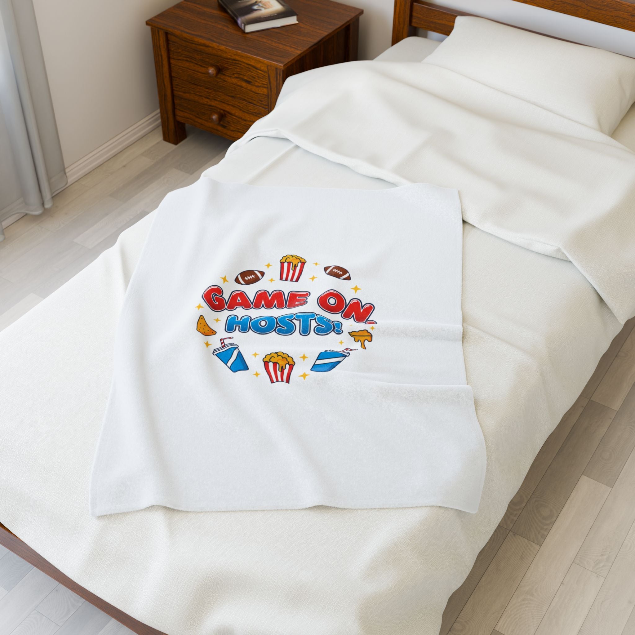 Game On Hosts Plush Blanket | Game Day Humor, Super Bowl Party