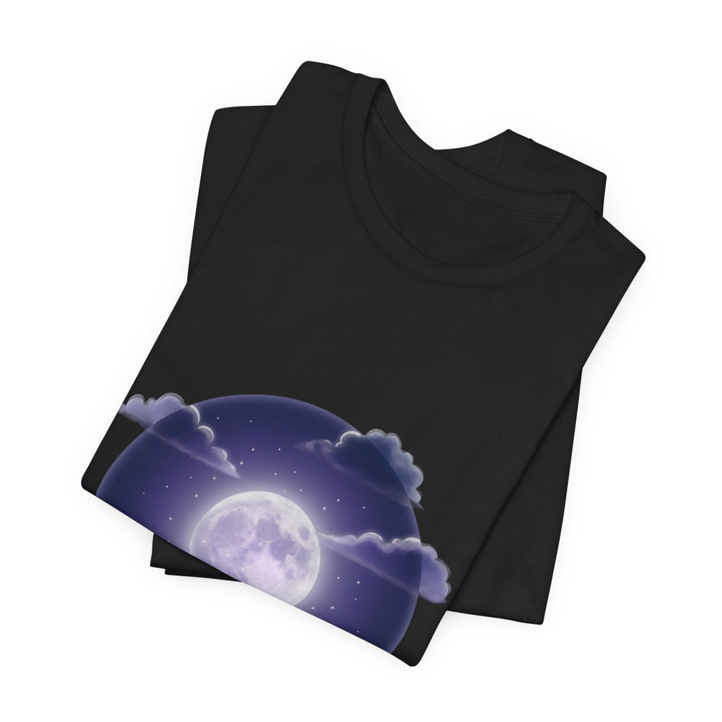 Luminous Moon Nightscape Tee | Afterlight Atmospheric, Cosmic Floral