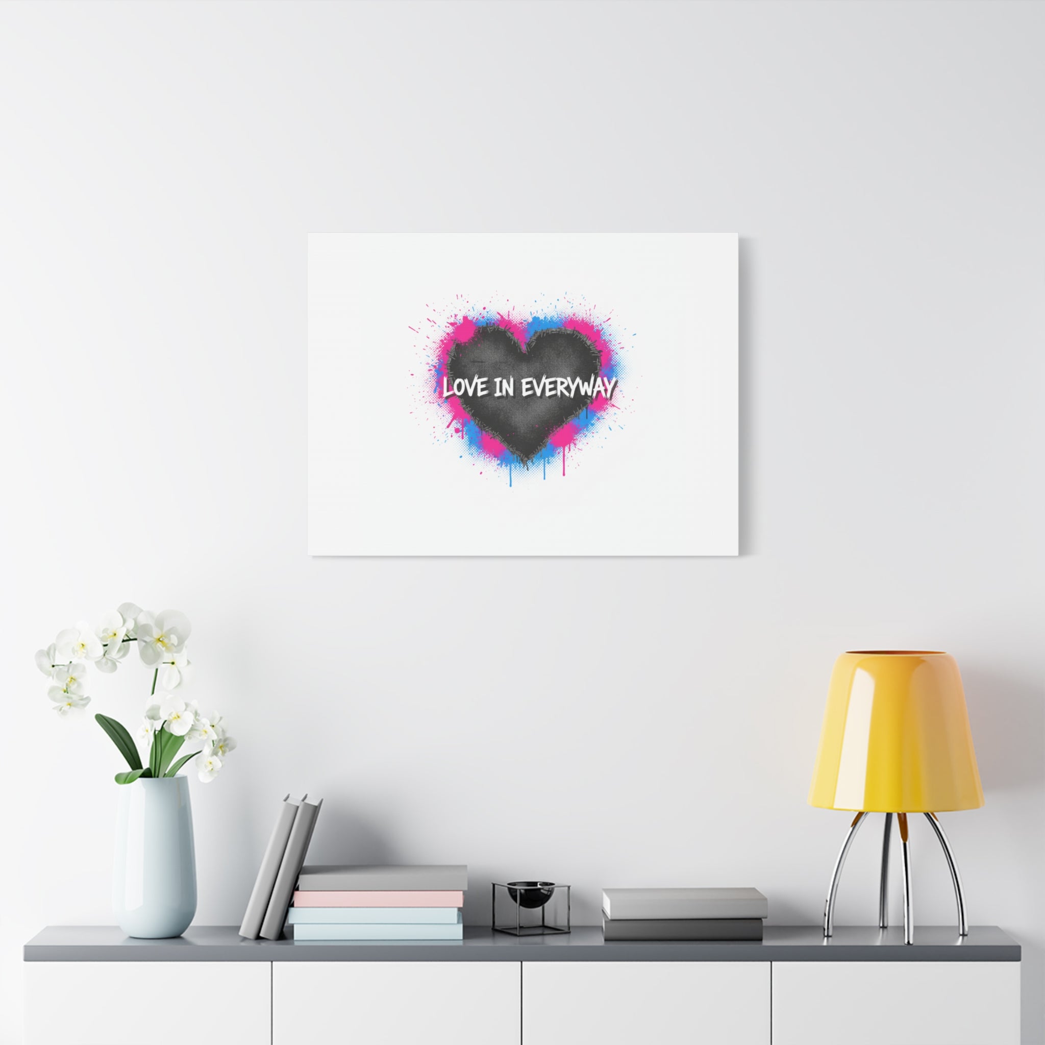 Love in Everyway Heart Canvas | Soft Grunge Hearts, Punk Heart Poster