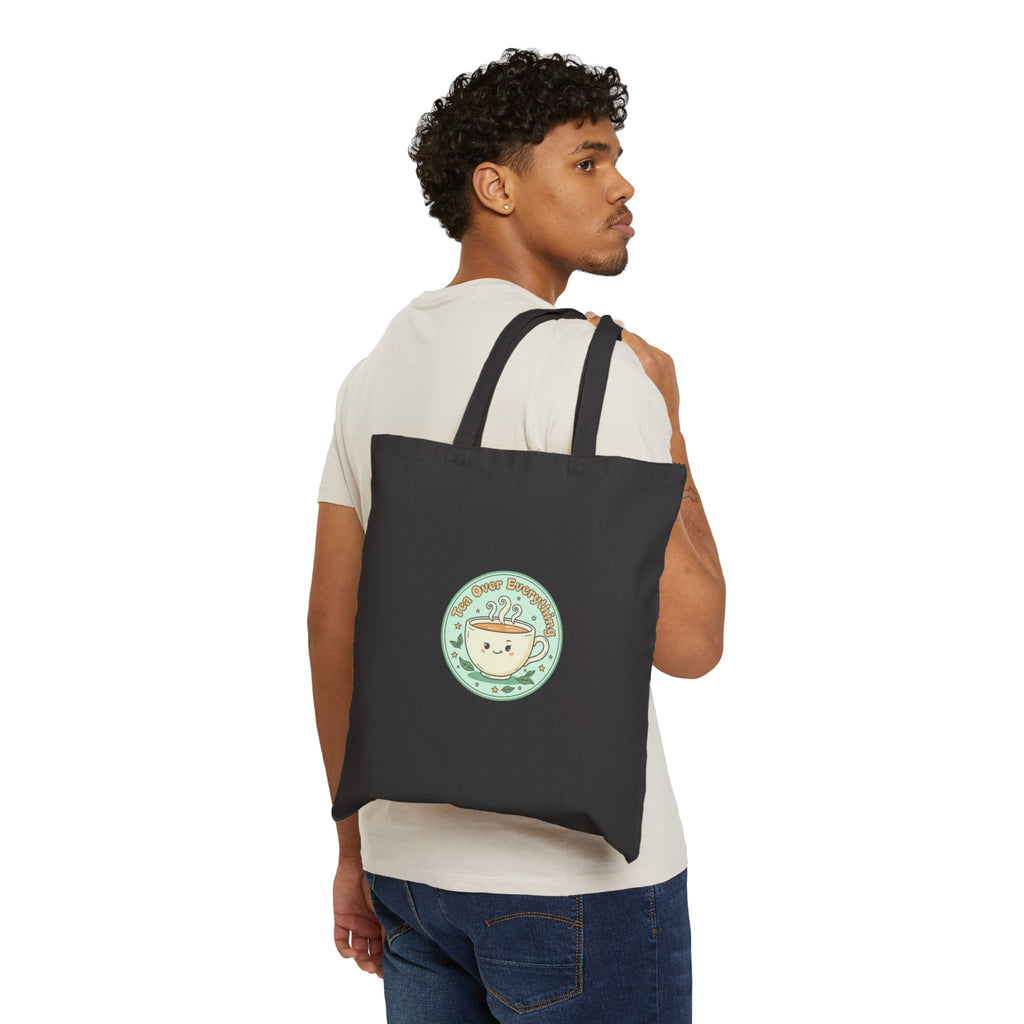 Tea Over Everything Tote | tea lover, beverage humor